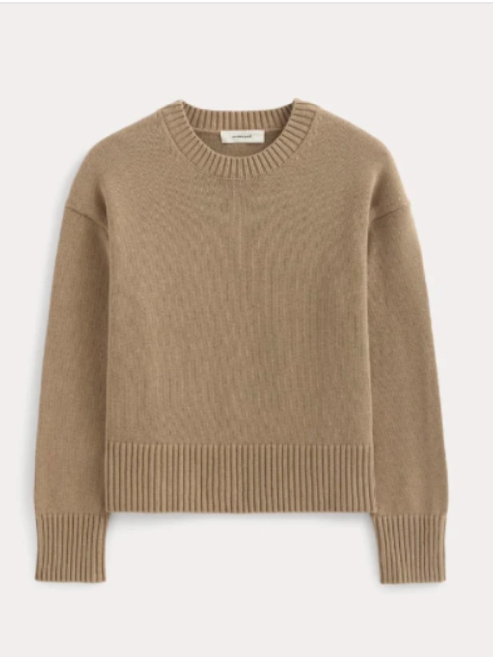 Everlane The Boxy Sweater in Everyday Cotton - Toasted Coconut - NWT - Size S